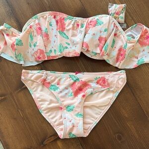 Floral Ruffle Bikini Set